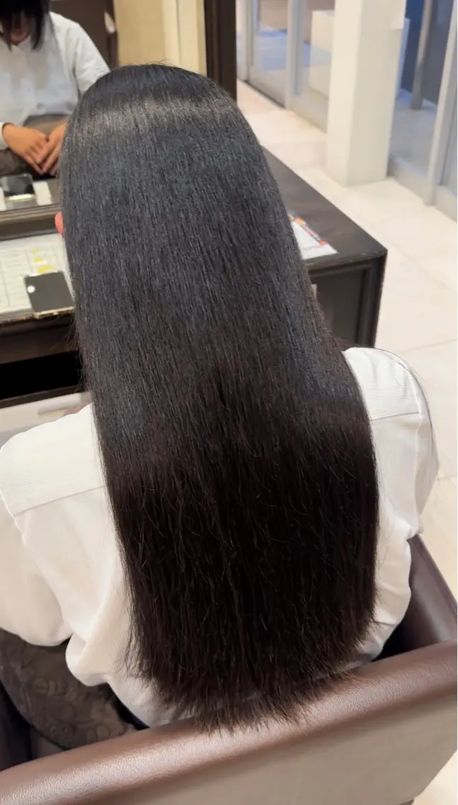 ロング 縮毛矯正 トリートメント 荒木 郁実のヘアスタイル