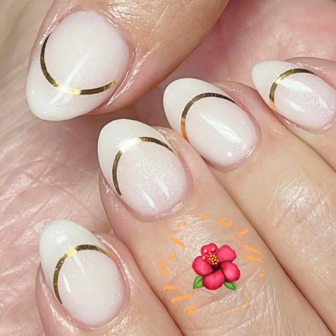 ネイル フレンチネイル ジェルネイル ゴールド ワンカラーネイル .Nails Mio 赤羽西ネイルサロンのネイルデザイン