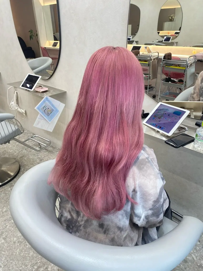 【💎秒でかわいいハイトーンロングヘアに】 🫧カット+ダブルカラー+エクステ80本🫧の写真