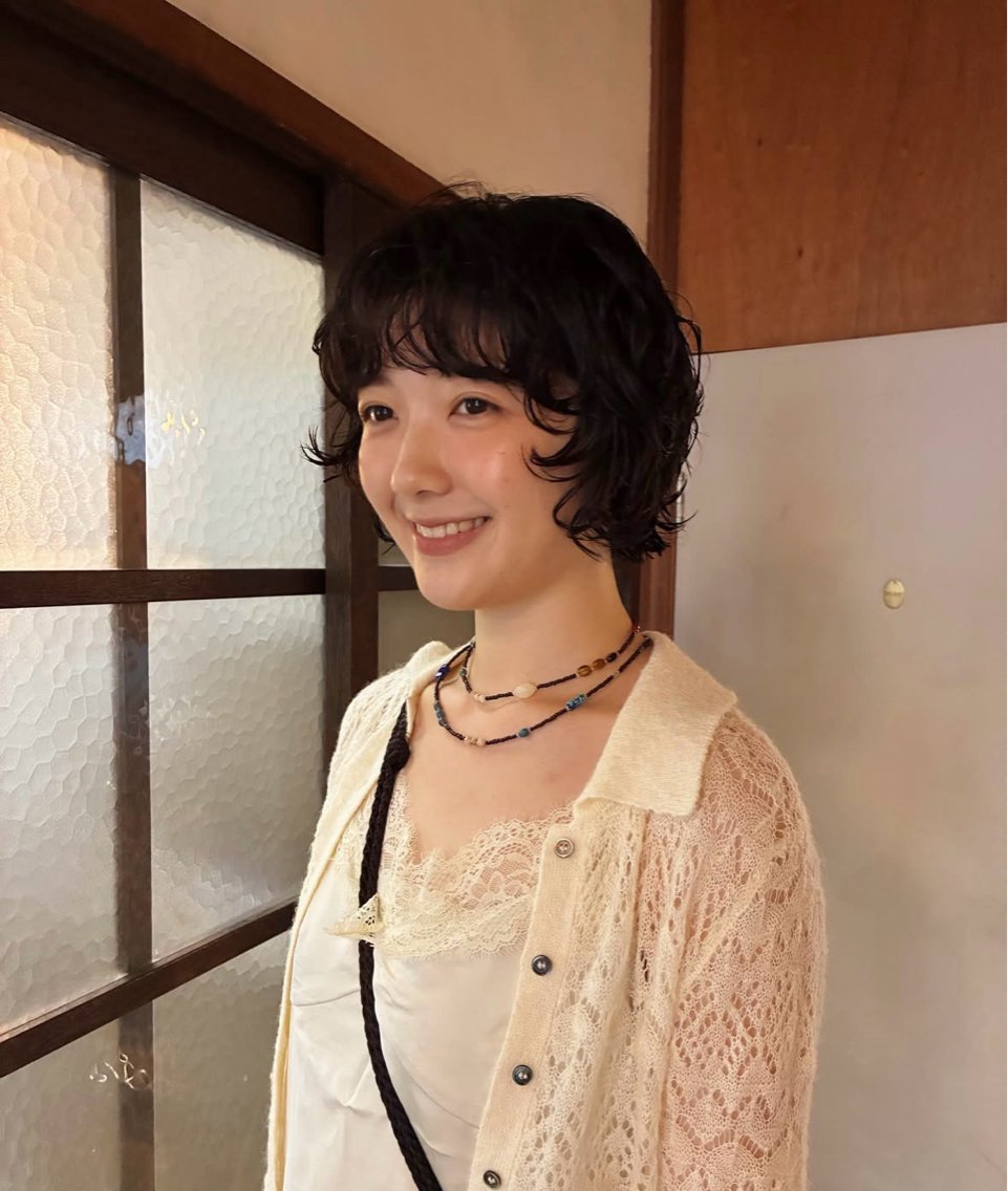 ショート パーマ パーマ,透明感カラー /emiのヘアスタイル