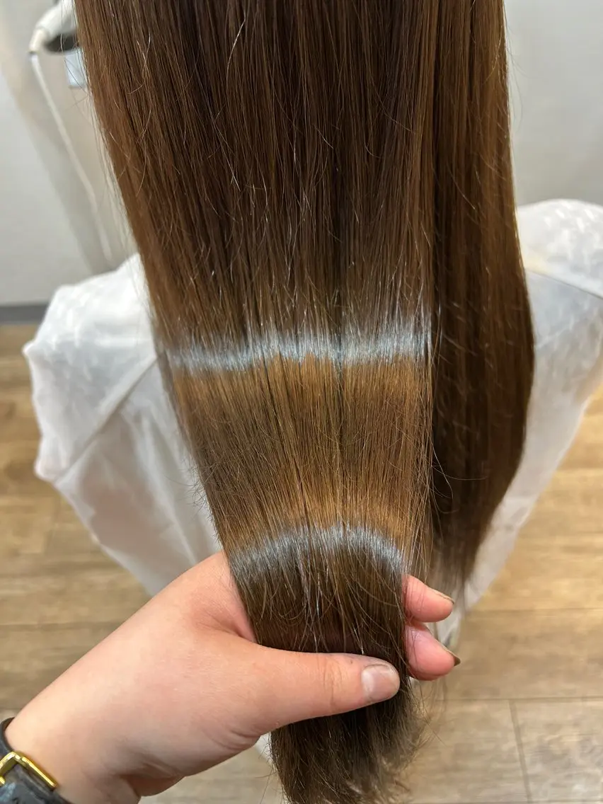 ロング ヘアカラー トリートメント な おのヘアスタイル