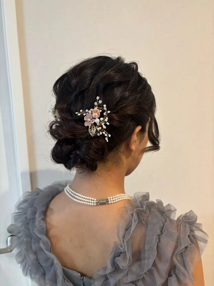 ヘアアレンジ ハーフアップ ヘアセット 🌺ヘアメイク SYOKA🌺のヘアスタイル
