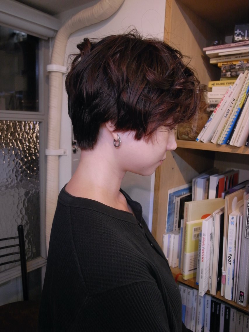 ショート カラー パーマ ヘアカラー モデル募集🎶 RIKOのヘアスタイル