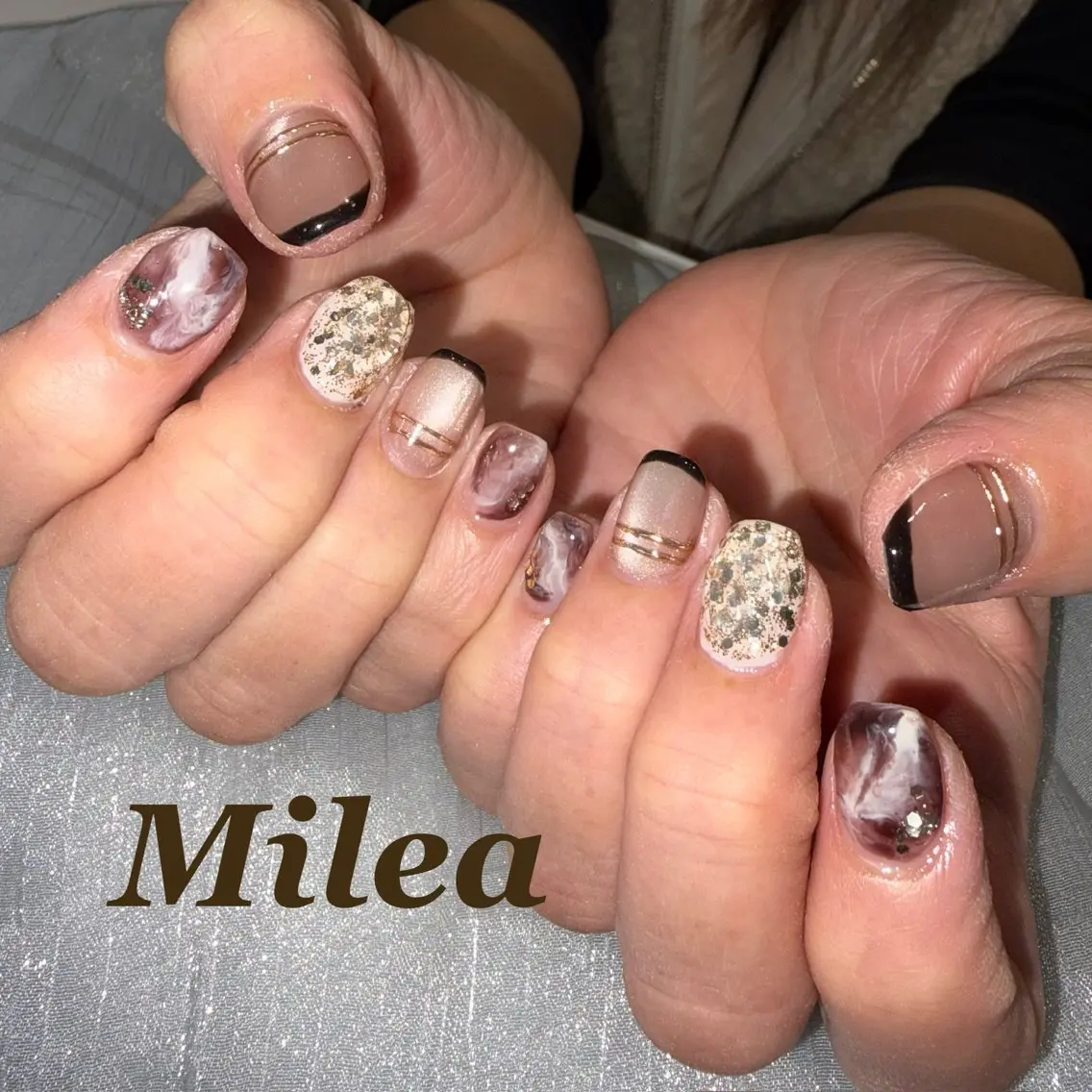 ネイル Milea🩵 Sayaka🪩のネイルデザイン