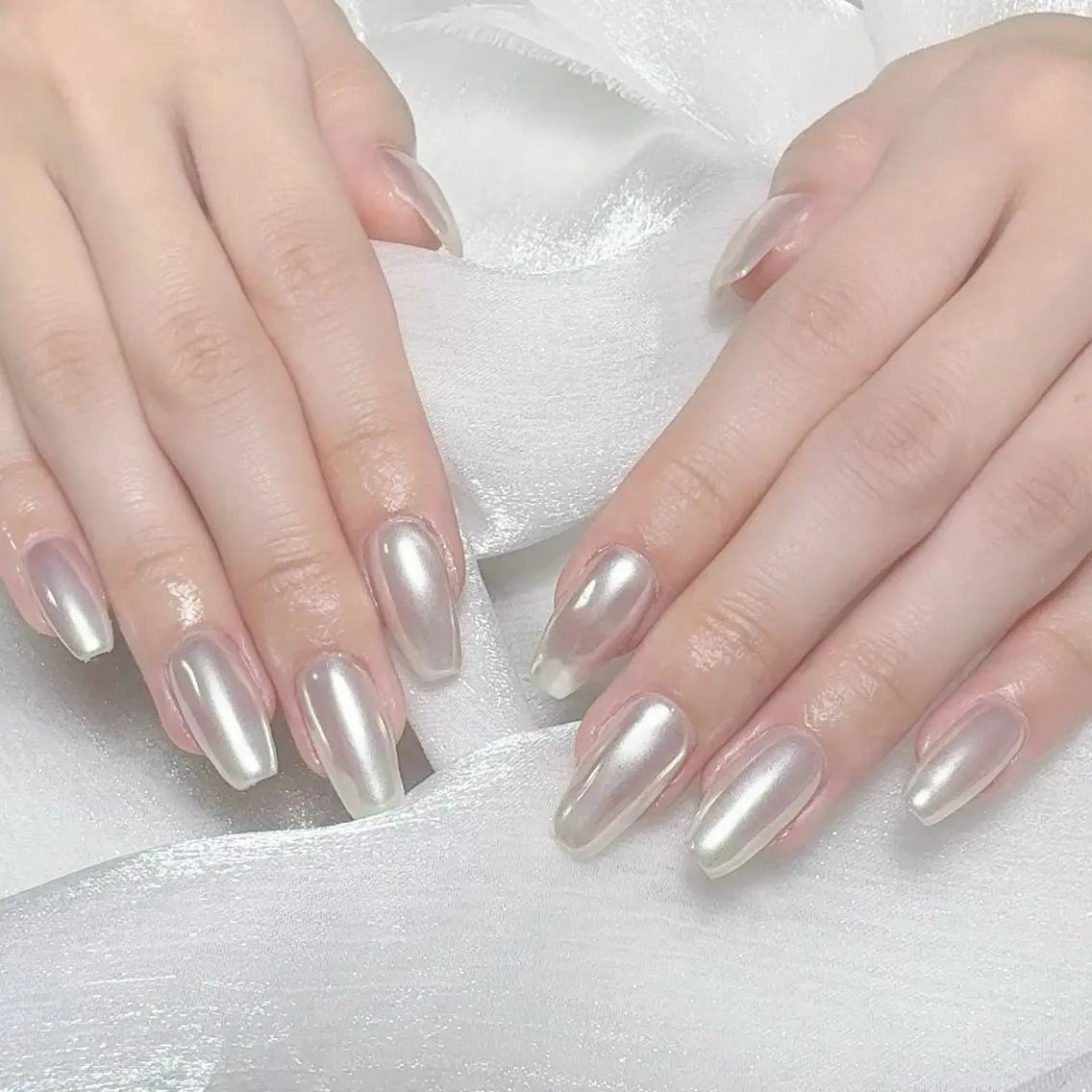 メンズ ネイル メンズ韓国風 アートネイル オーロラネイル ガーリー キラキラネイル ハンドネイル Nail salon 木にいるのネイルデザイン