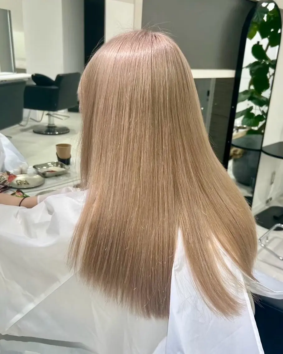 ロング カラー ヘアカラー トリートメント ヘアセット グレージュ/ベージュ /経堂/sana🌱のヘアスタイル
