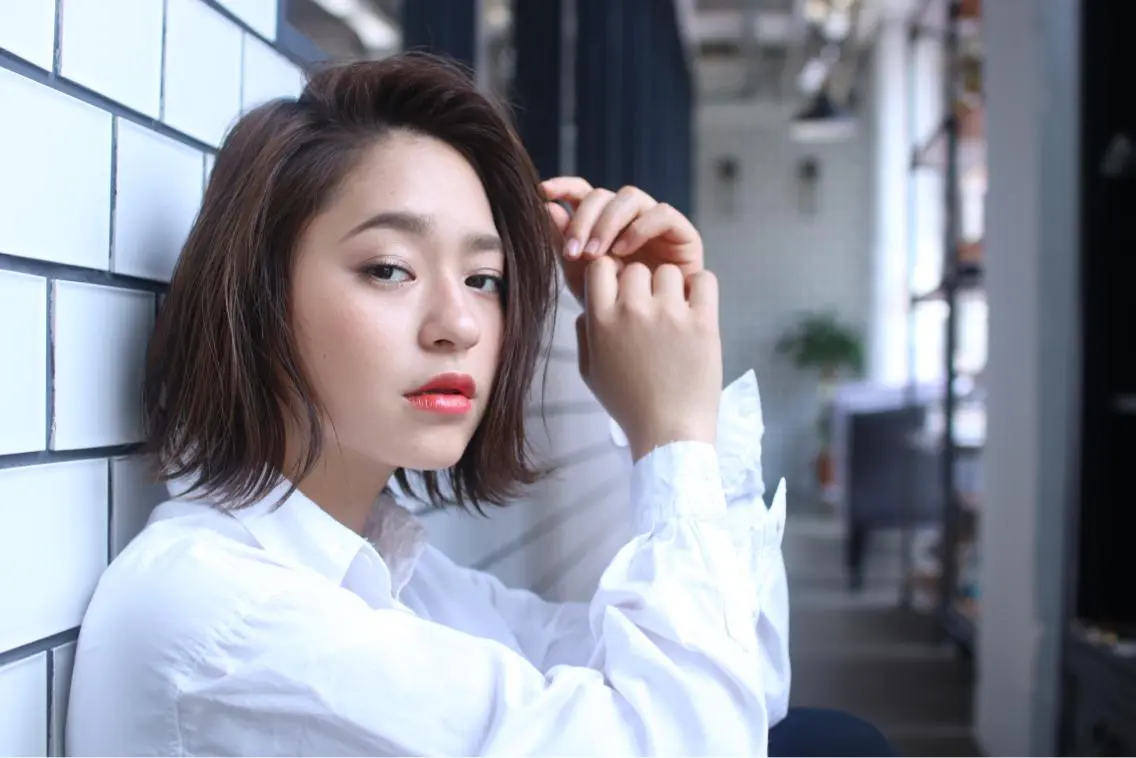 ミディアム カラー カット ヘアカラー トリートメント MIZUHO / ダブルカラー髪質改善のヘアスタイル