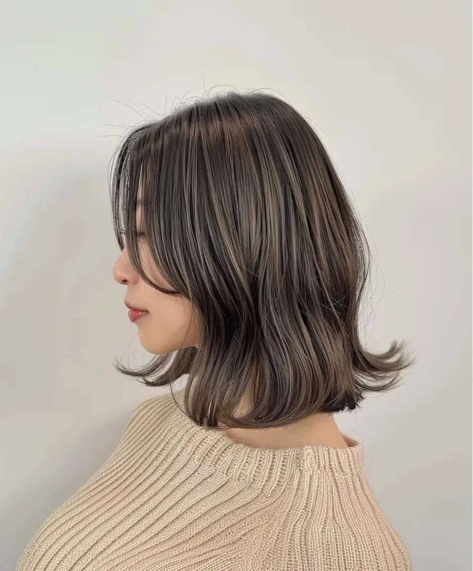 ミディアム 【白髪ぼかし特化】 お悩み改善/深川諒のヘアスタイル