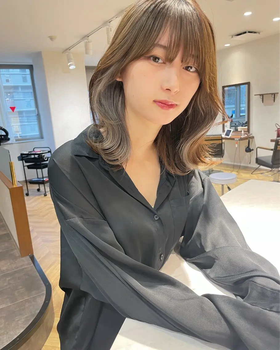 カラー けいし🐬ボブ 美髪縮毛矯正のヘアスタイル