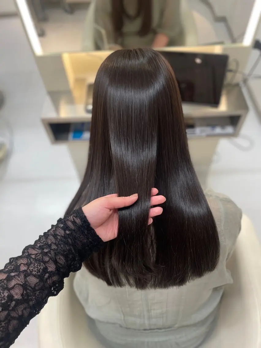 ロング 縮毛矯正 【pyxis】 ひなのヘアスタイル