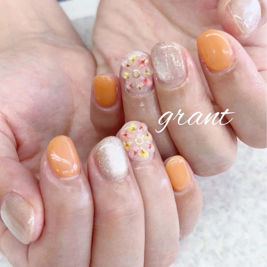 ネイル マグネットネイル ハンドネイル nailsalon grantのネイルデザイン
