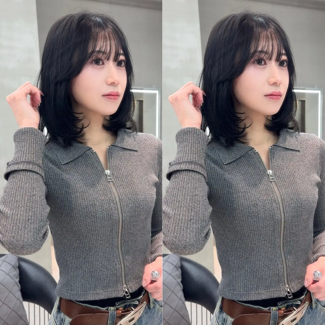 セミロング カラー カット ヘアカラー トリートメント ✨髪質改善特化✨副 店長椎葉信乃介のヘアスタイル