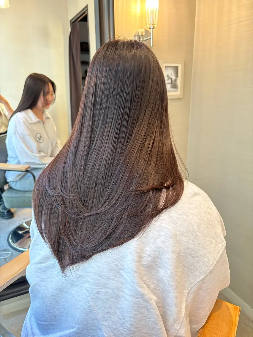 ロング 【髪質改善】カラー 韓国ヘア🎀RISAのヘアスタイル