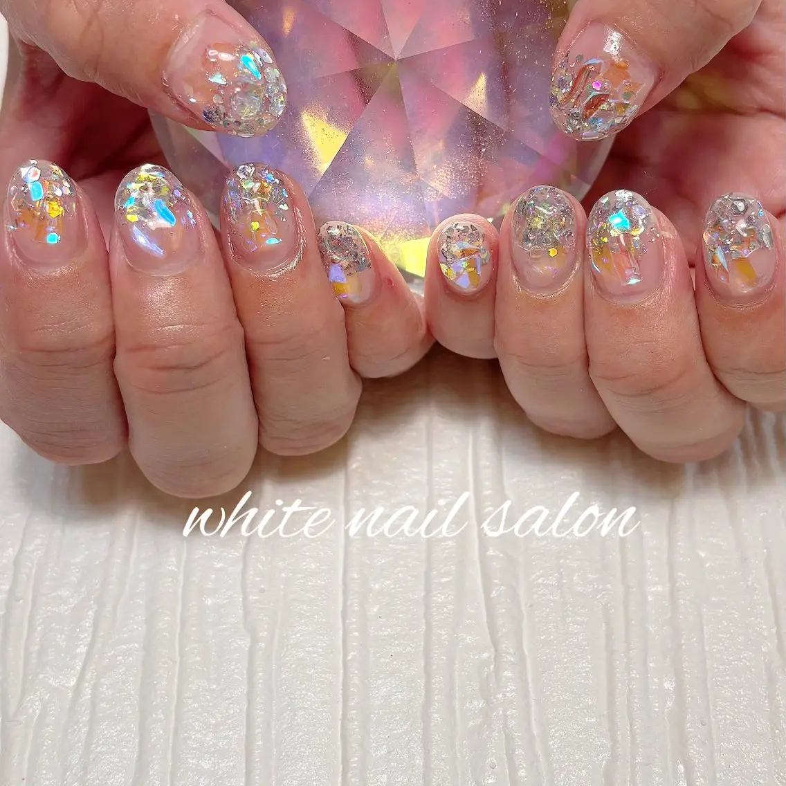 ネイル フットネイル ラメ(グリッター) ハンドネイル white nail salonのネイルデザイン