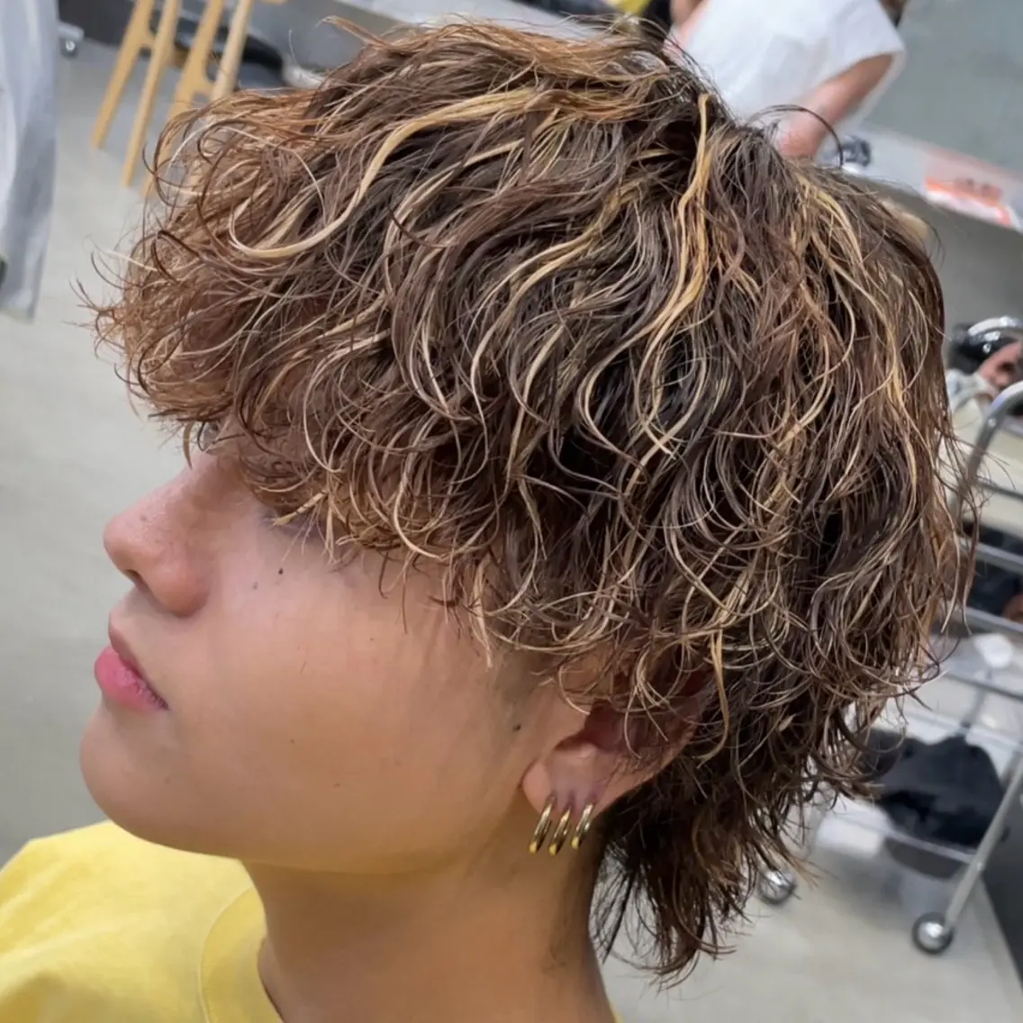 ミディアム カラー ヘアアレンジ メンズ fifth 石川 凪のヘアスタイル