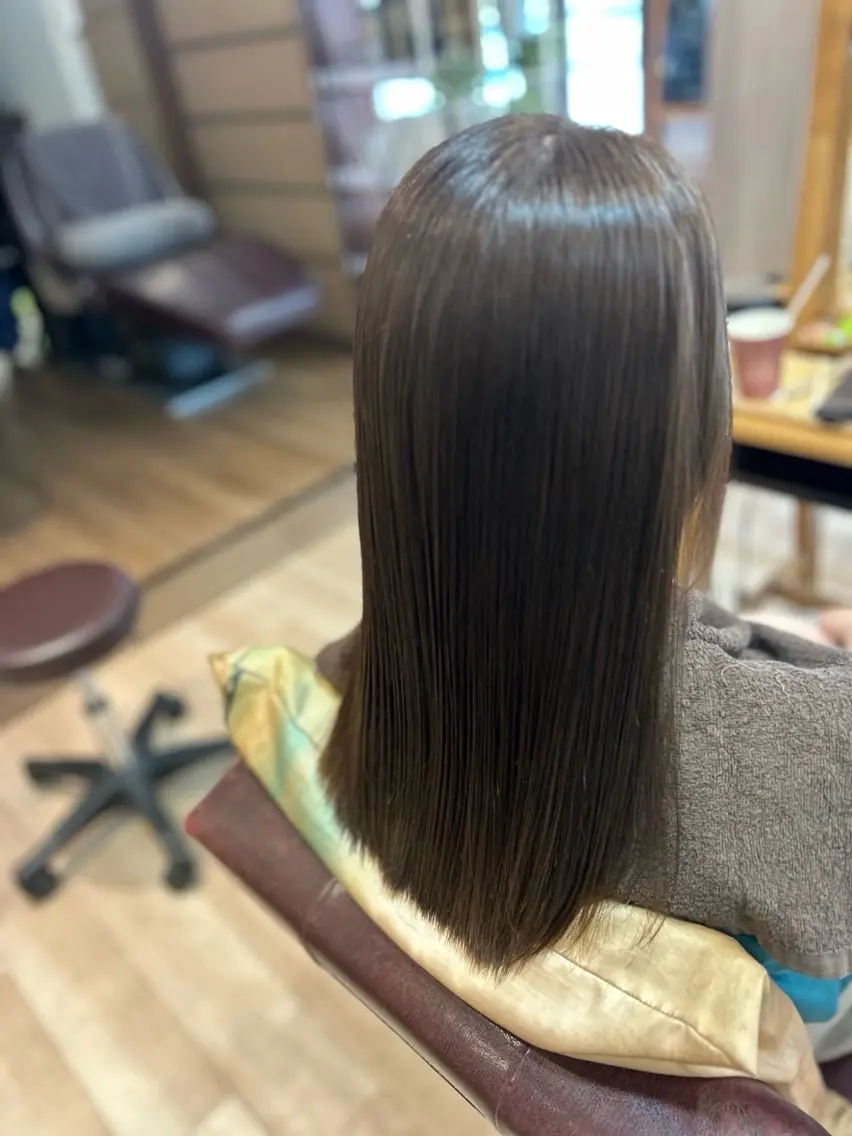 ロング 縮毛矯正 池田 千加のヘアスタイル
