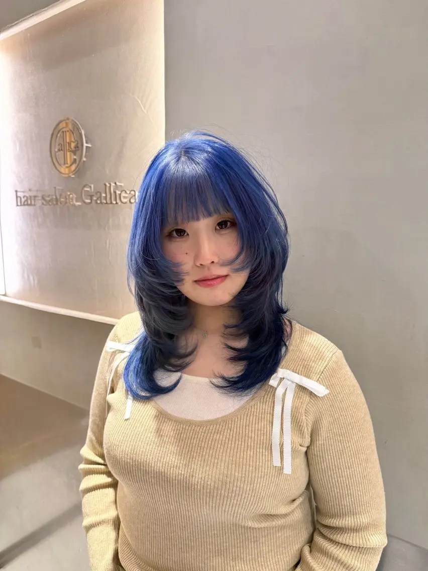 ロング カラー ヘアアレンジ ブリーチ ヘアカラー トリートメント ヘッドスパ 艶髪/ボブモデル 募集🫧terukaのヘアスタイル