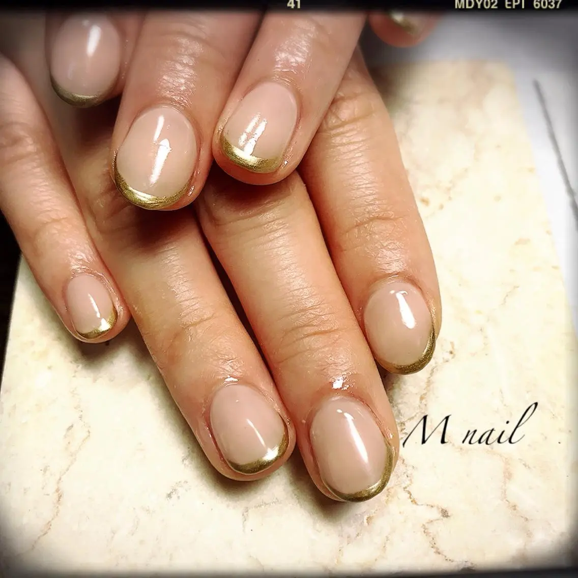 ネイル ゴールド ワンカラーネイル M nail 市原市ちはら台のネイルデザイン