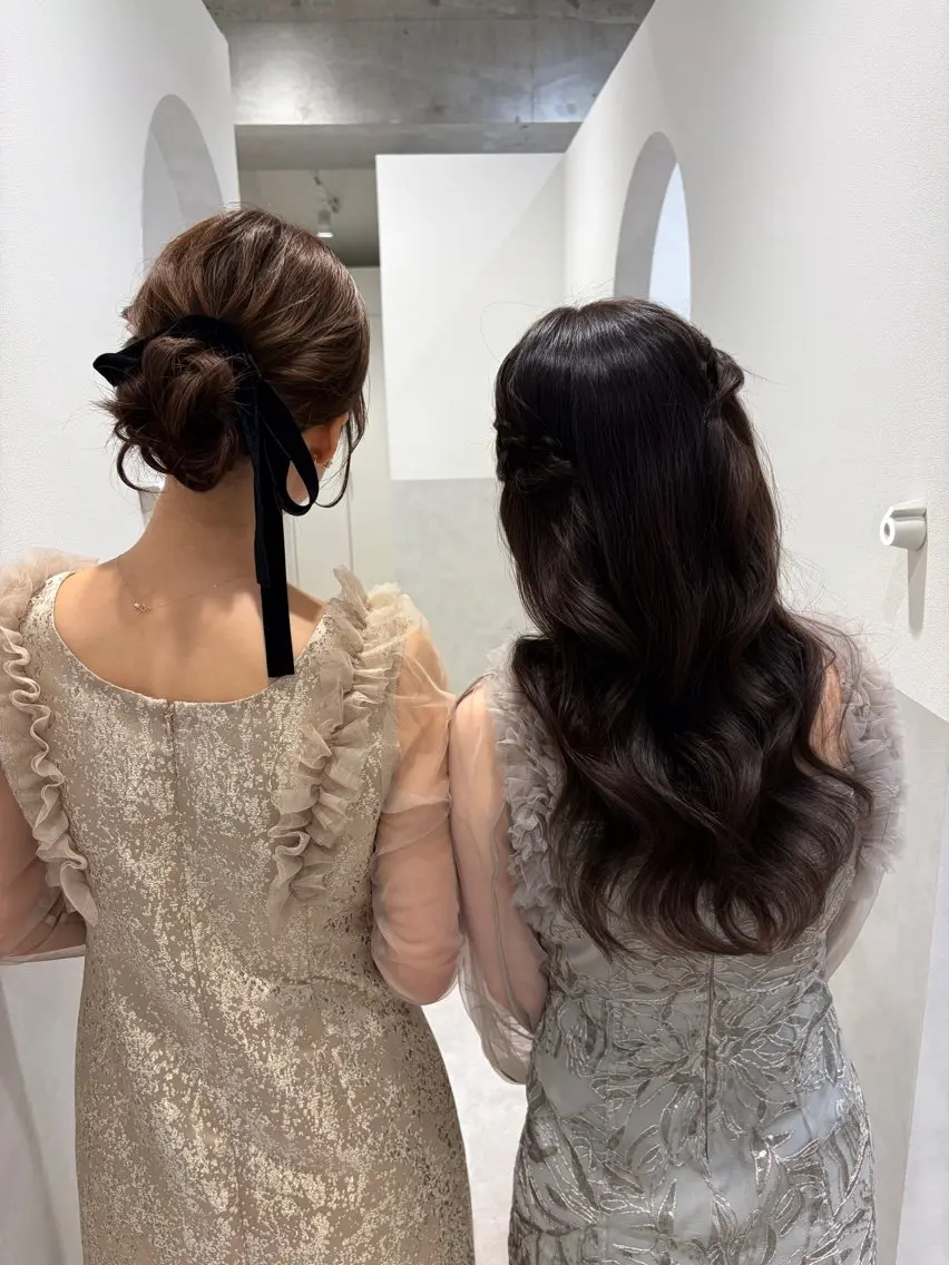 ヘアアレンジ ヘアセット AYANO ／レイヤー／オリーブのヘアスタイル