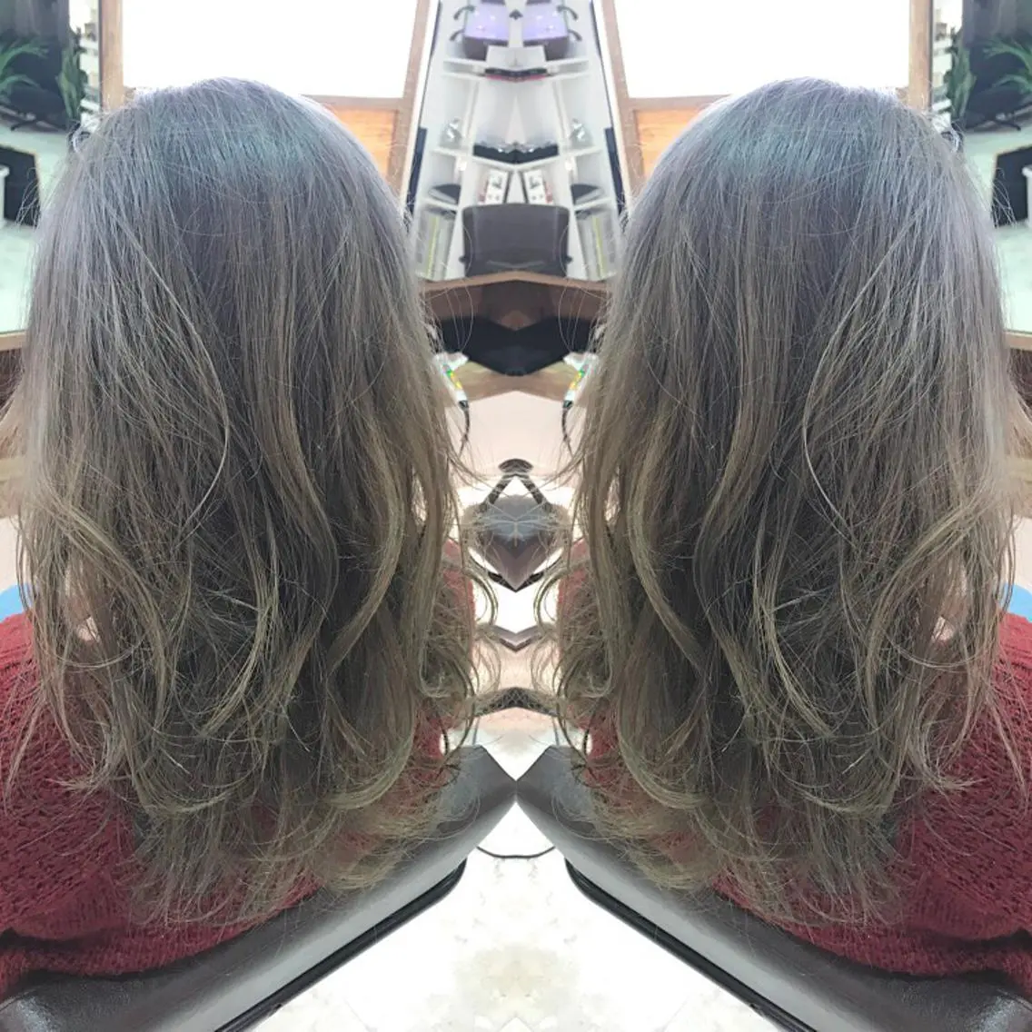 セミロング カラー イルミナカラー 青木 茂樹⭐️ 透明感カラーのヘアスタイル