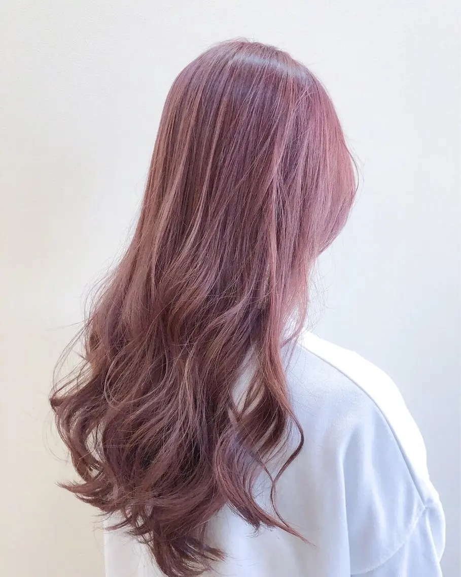 ロング カラー ブリーチ ピンクカラー ヘアカラー 【ブリーチ特化】金 慶彦のヘアスタイル