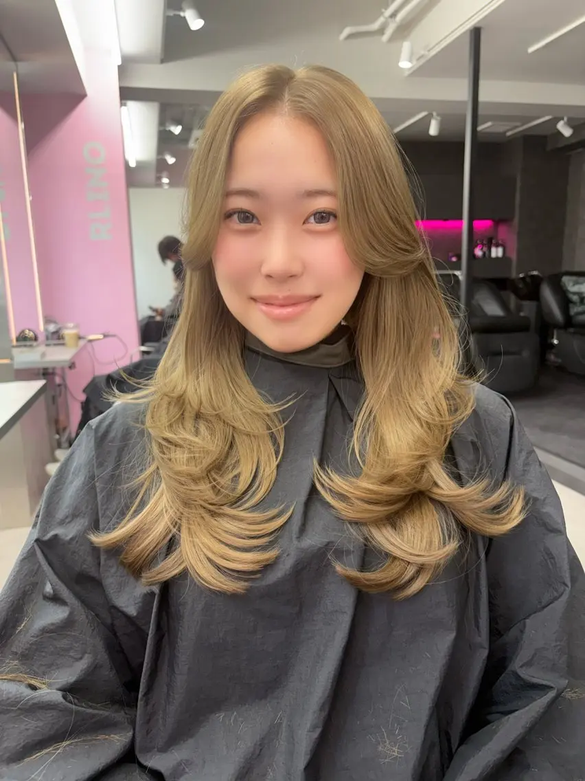 ロング レイヤーカット カット ヘアカラー fuuka/名古屋 /レイヤーカットのヘアスタイル
