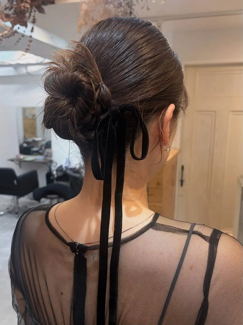 ミディアム ヘアセット cana 札幌レイヤースタイルのヘアスタイル
