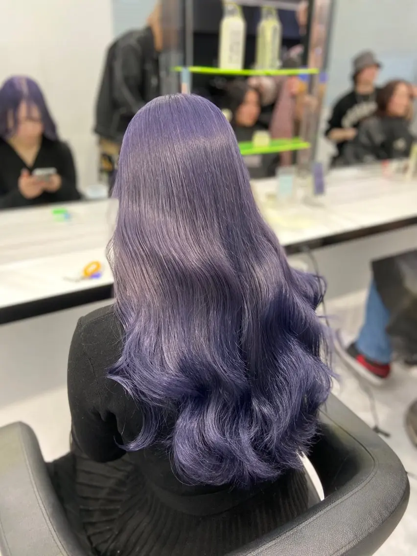 ロング カラー ヘアアレンジ ヘアカラー レイヤー×透明感カラ ーHAYATOのヘアスタイル