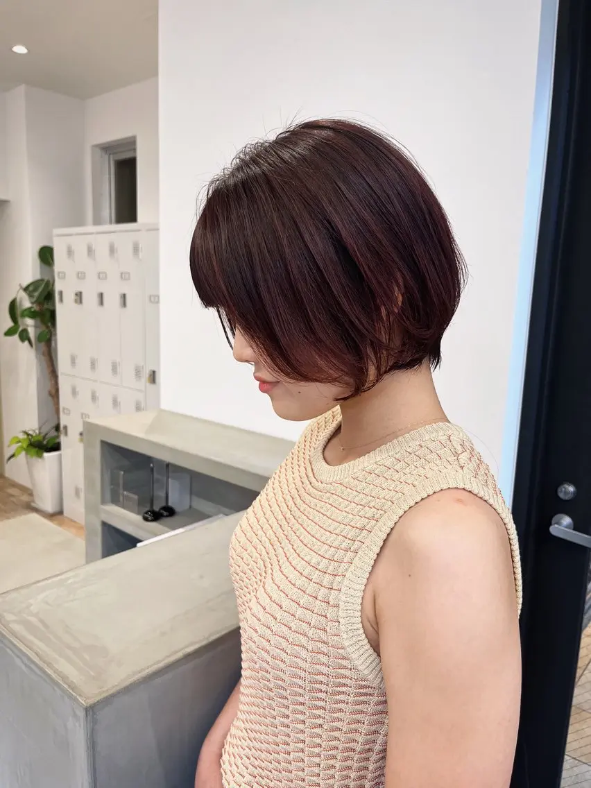 ショート ショートボブ ピンクブラウン ボブ ショートヘア ⭐️ショートの匠⭐️ Say.岩井のヘアスタイル