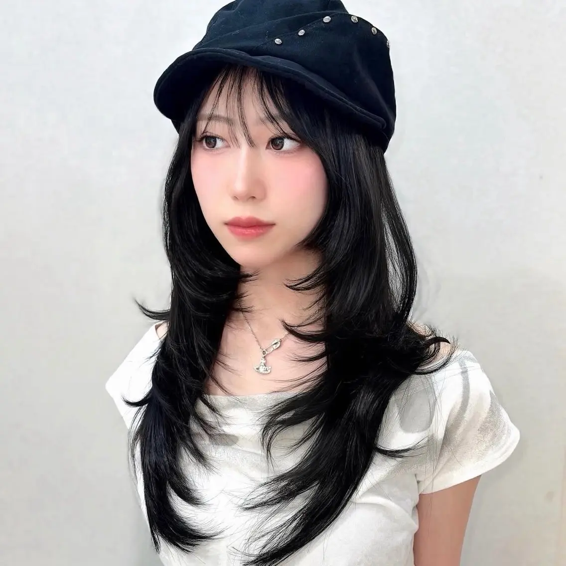 ロング ハッシュカット カット ヘアカラー トレンド韓国モテヘア Natsuki🌛のヘアスタイル