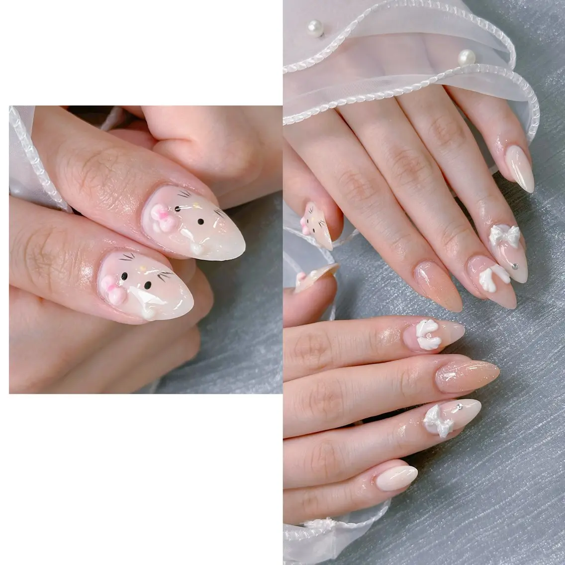 ネイル アートネイル ジェルネイル 韓国ネイル ニュアンスネイル ハンドネイル Luna Nail.Novaのネイルデザイン