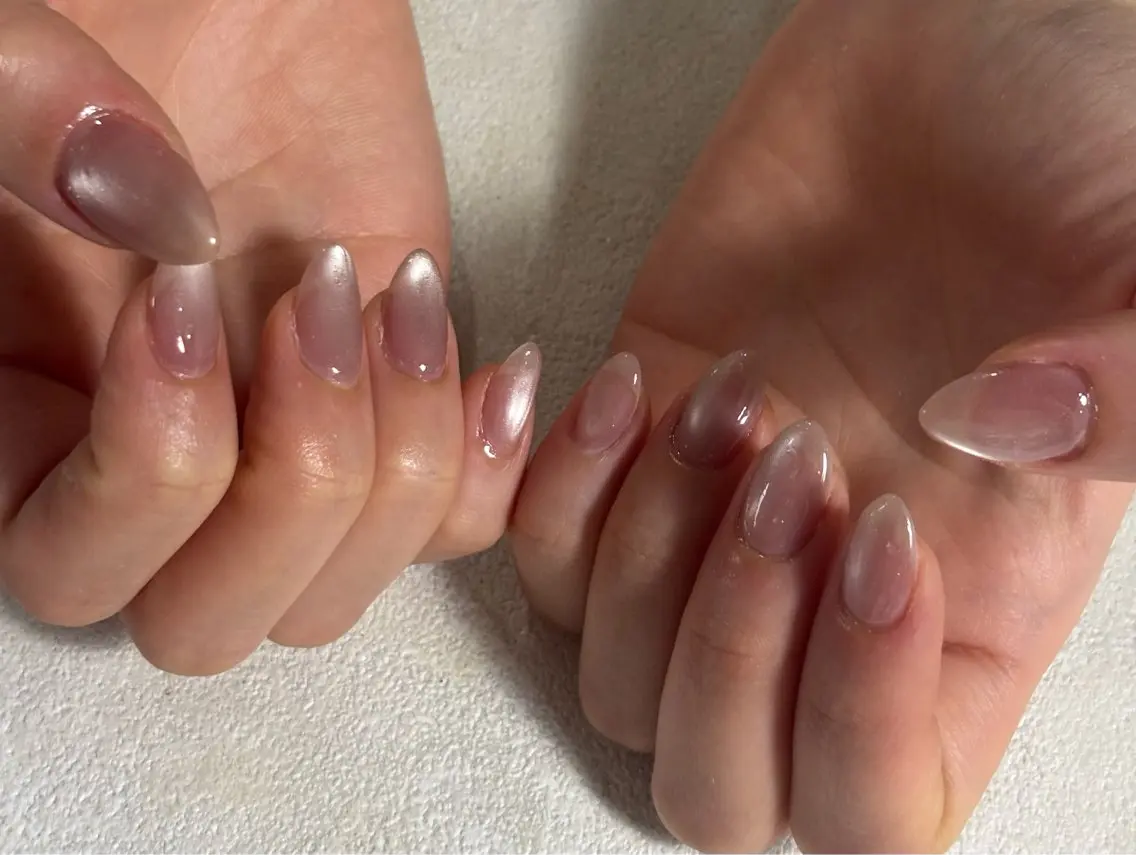 ネイル オーロラネイル フットネイル フレンチネイル ジェルネイル マグネットネイル ハンドネイル kiki nail たまプラーザのネイルデザイン