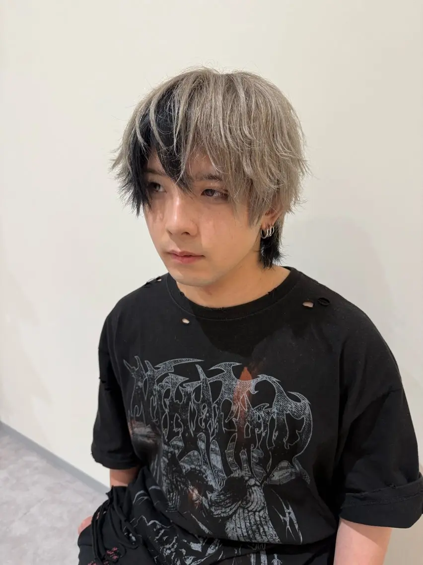 カラー メンズ 黒髪 カット ヘアカラー トリートメント 長谷川 紗羅のヘアスタイル