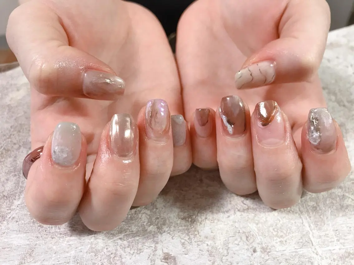 ネイル ニュアンスネイル kiki nail &brow二子玉川のネイルデザイン