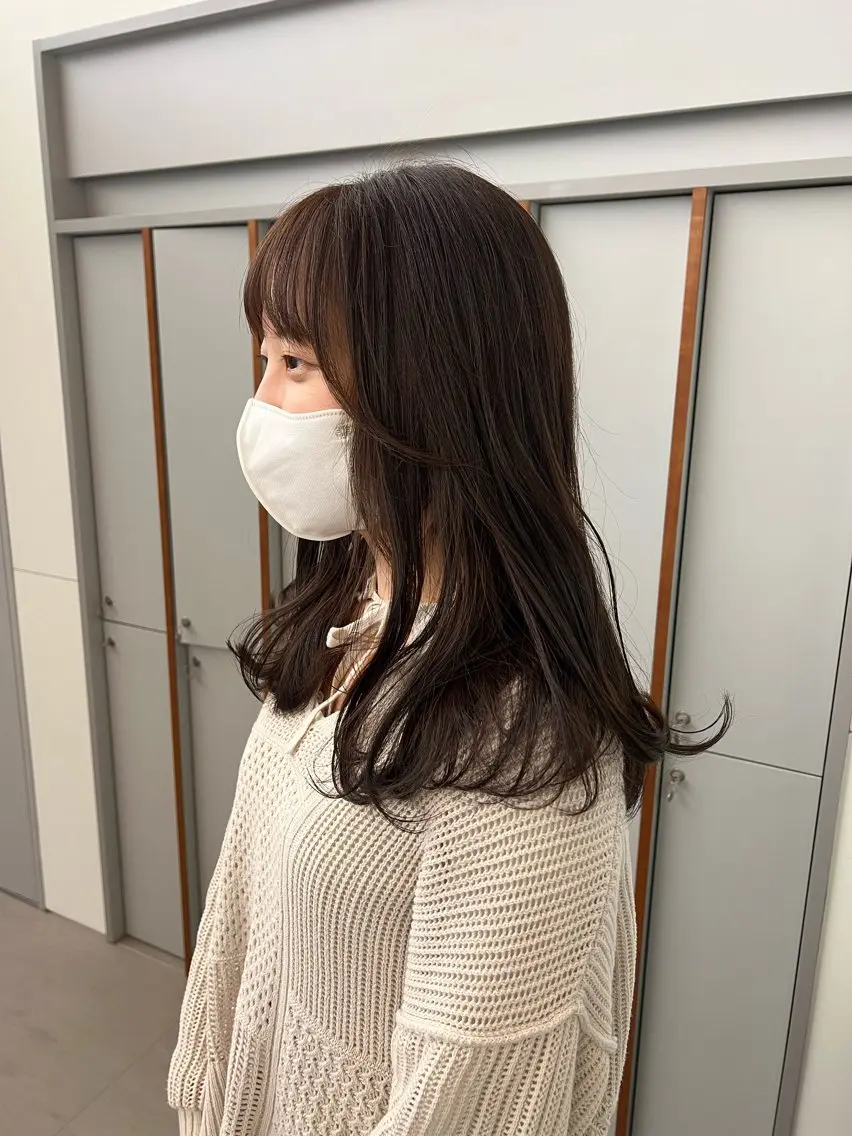 セミロング カット ヘアカラー トリートメント 柔らかいカラー🎀 rinaのヘアスタイル