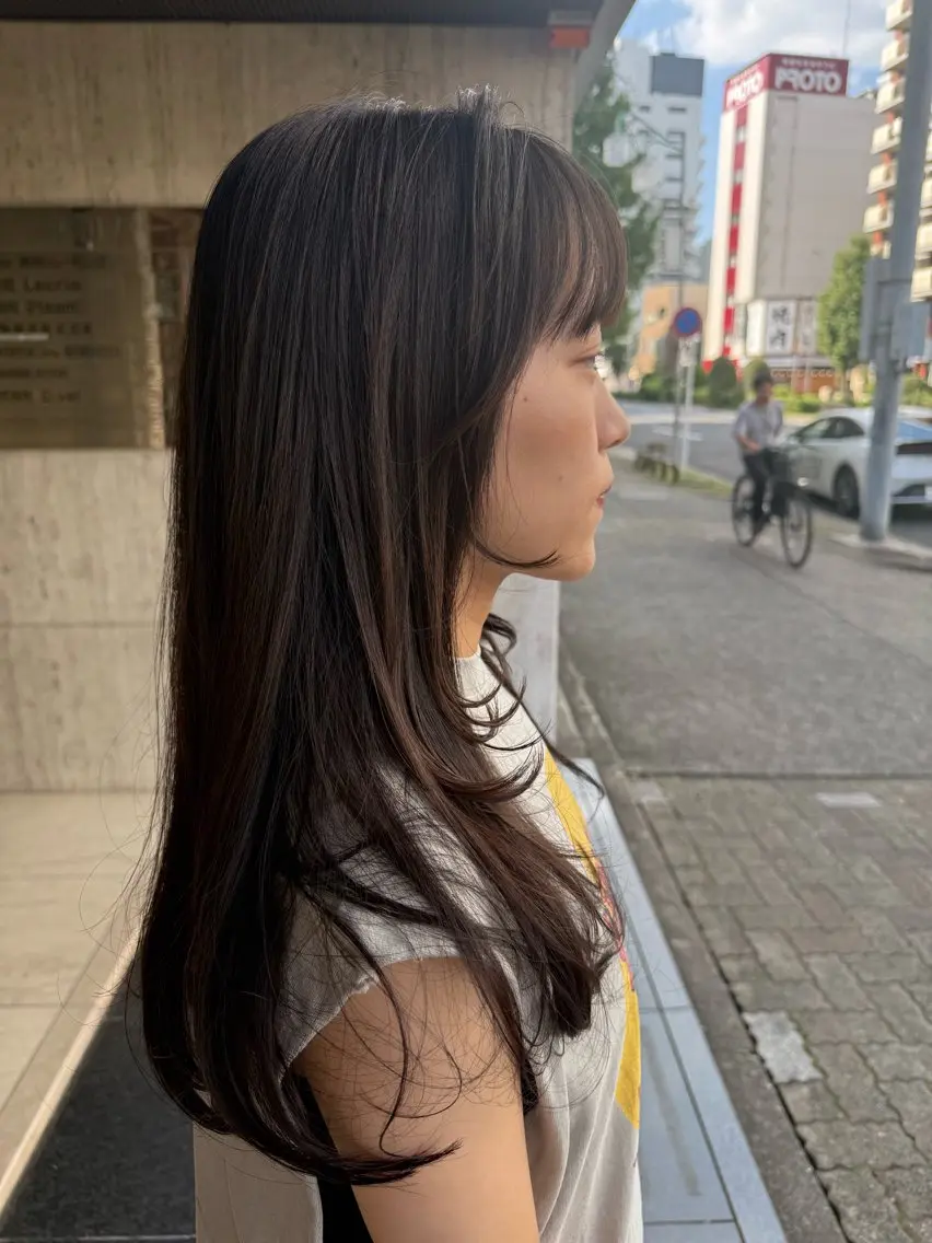 ロング ハイレイヤー レイヤーカット カット トリートメント ヘッドスパ Rico 新栄のヘアスタイル