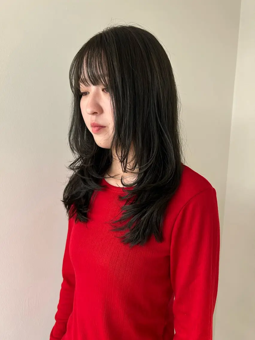 ロング カラー カット ヘアカラー トリートメント ケアパーマ/ケアブリ ーチdaisukeのヘアスタイル
