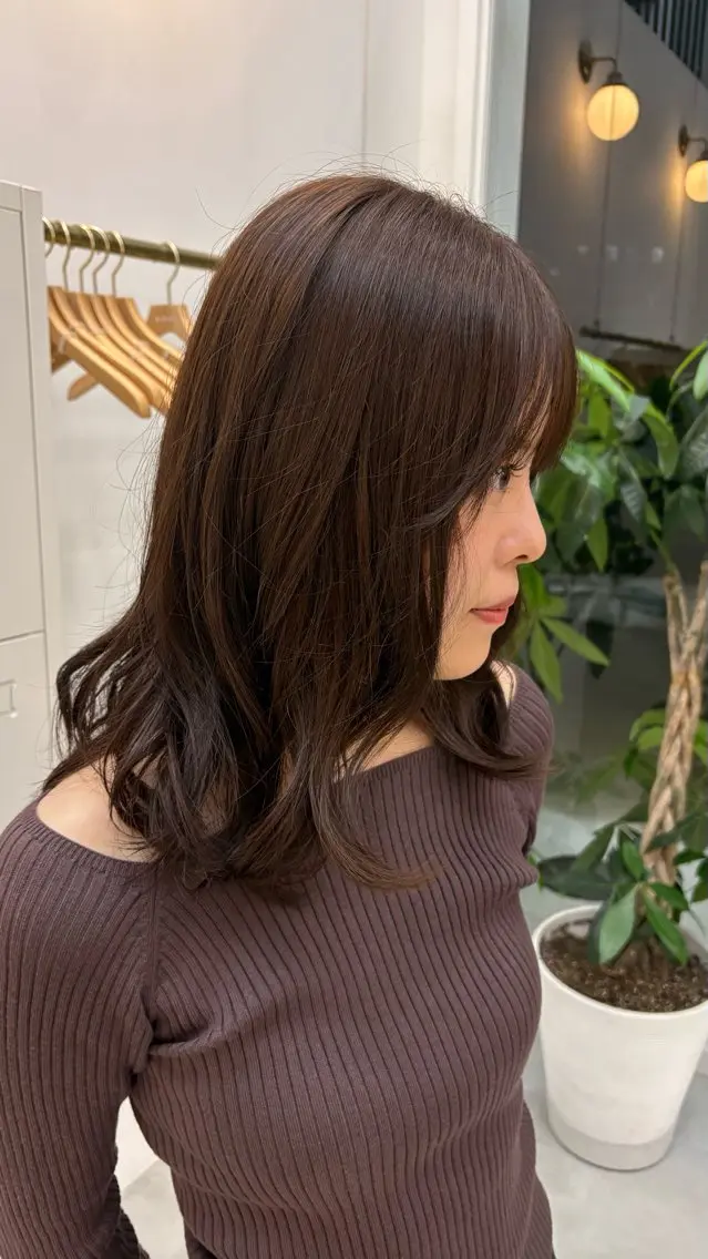 カラー ブラウンカラー 透明感カラー ヘアカラー 齋藤 そらのヘアスタイル