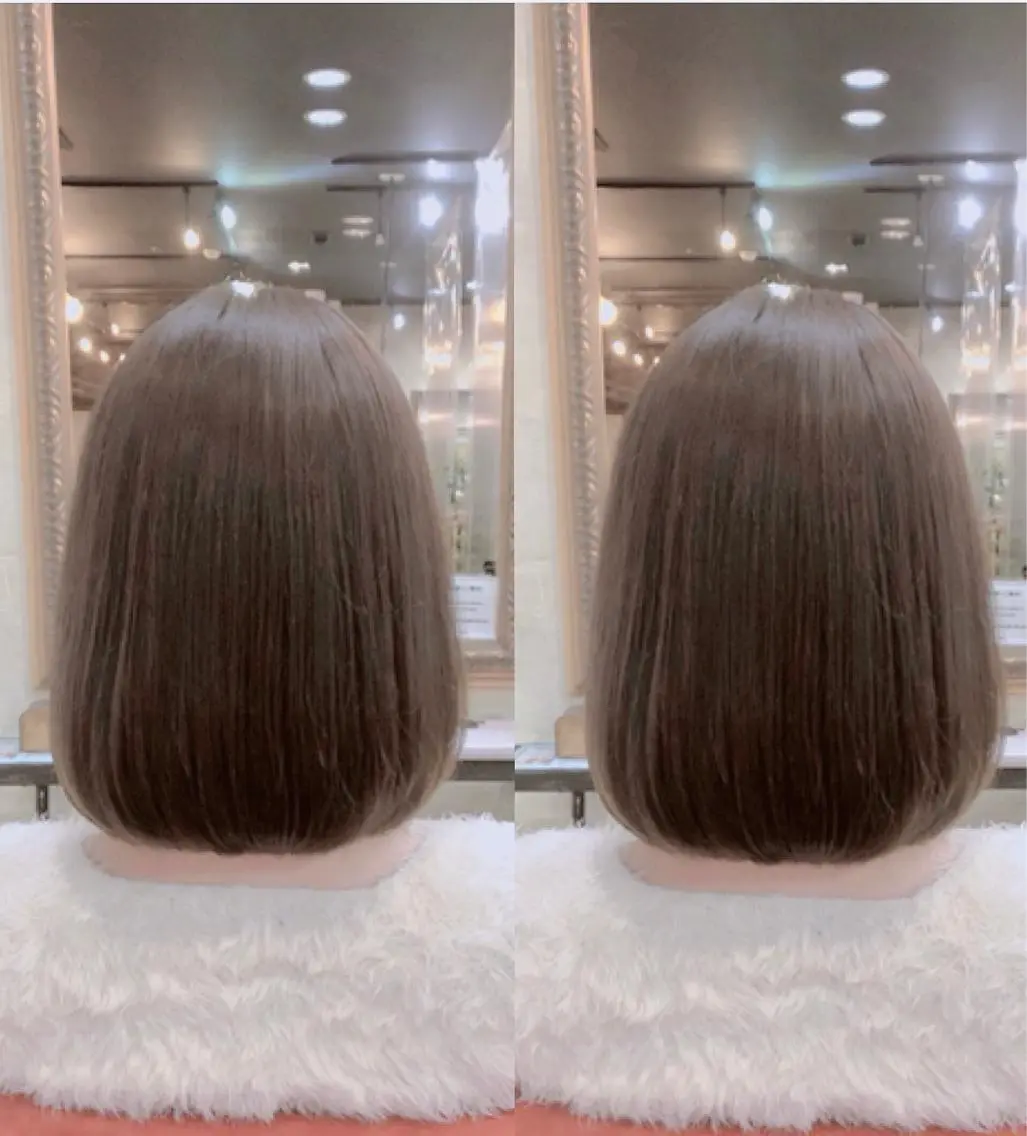 ショート カラー パーマ ヘアアレンジ キッズ ネイル マツエク・マツパ アイブロウ アディクシーカラー ベージュカラー 眉カラー ボブ 髪質改善✨ストレート オグ✂️/ショートのヘアスタイル