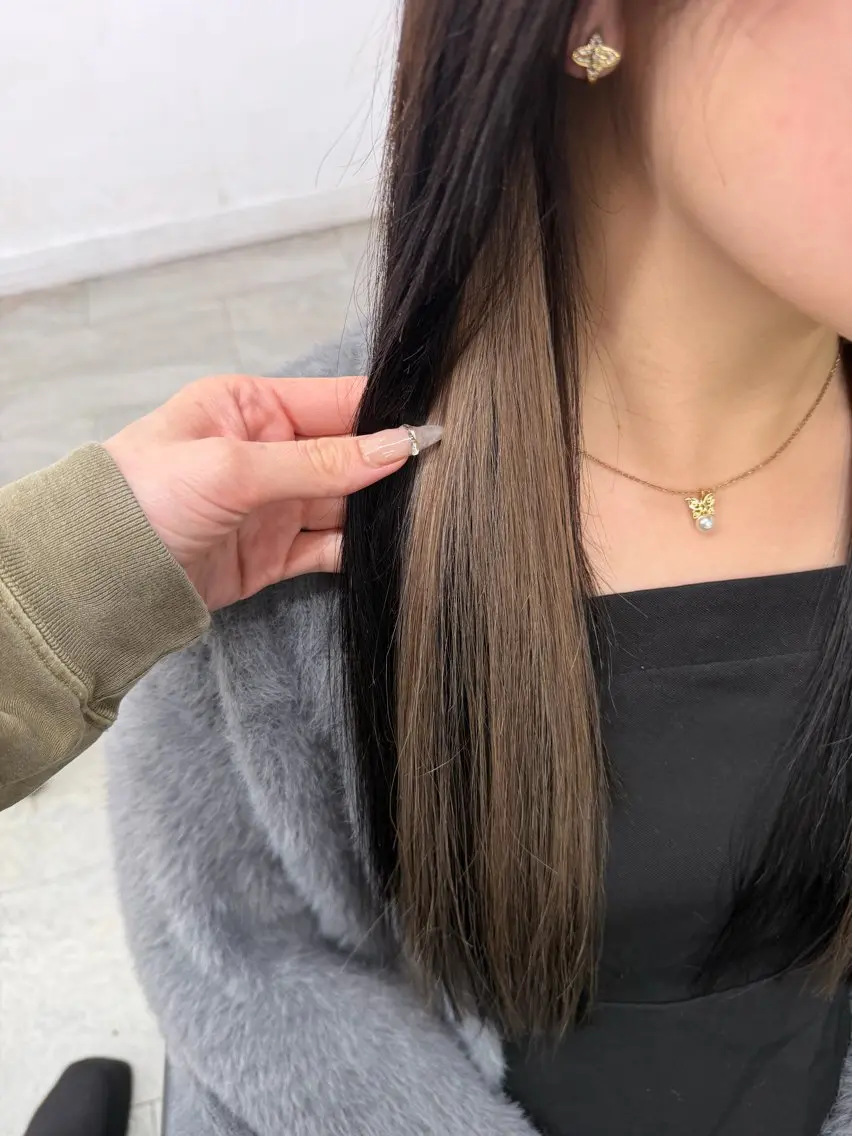 セミロング プルエクステ エクステ エクステ Rirua 🩷のヘアスタイル