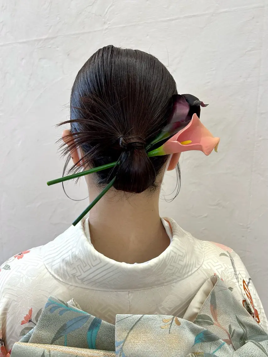 ヘアセット 横山ダブルカラー ハイライト透明感カラのヘアスタイル