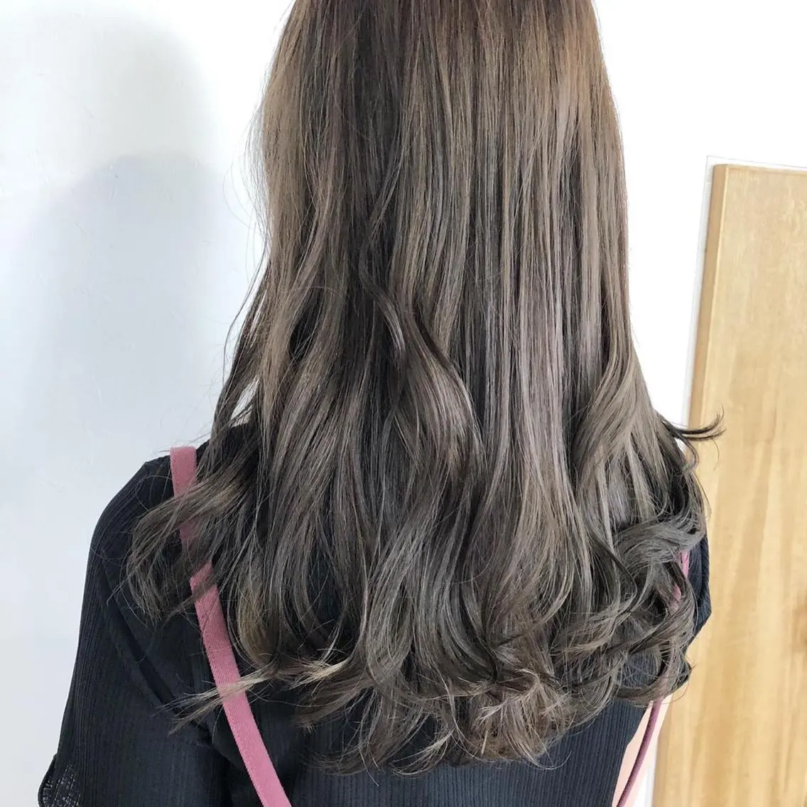セミロング アッシュ なつき/艶ピンク/ girly hairのヘアスタイル