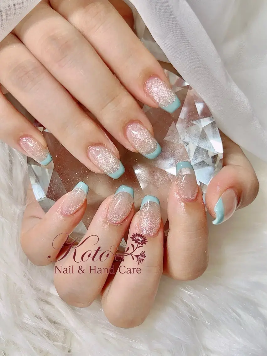 ネイル 長さ出し フレンチネイル ジェルネイル 持ち込み ニュアンスネイル ハンドネイル Nail Salon KOTOのネイルデザイン