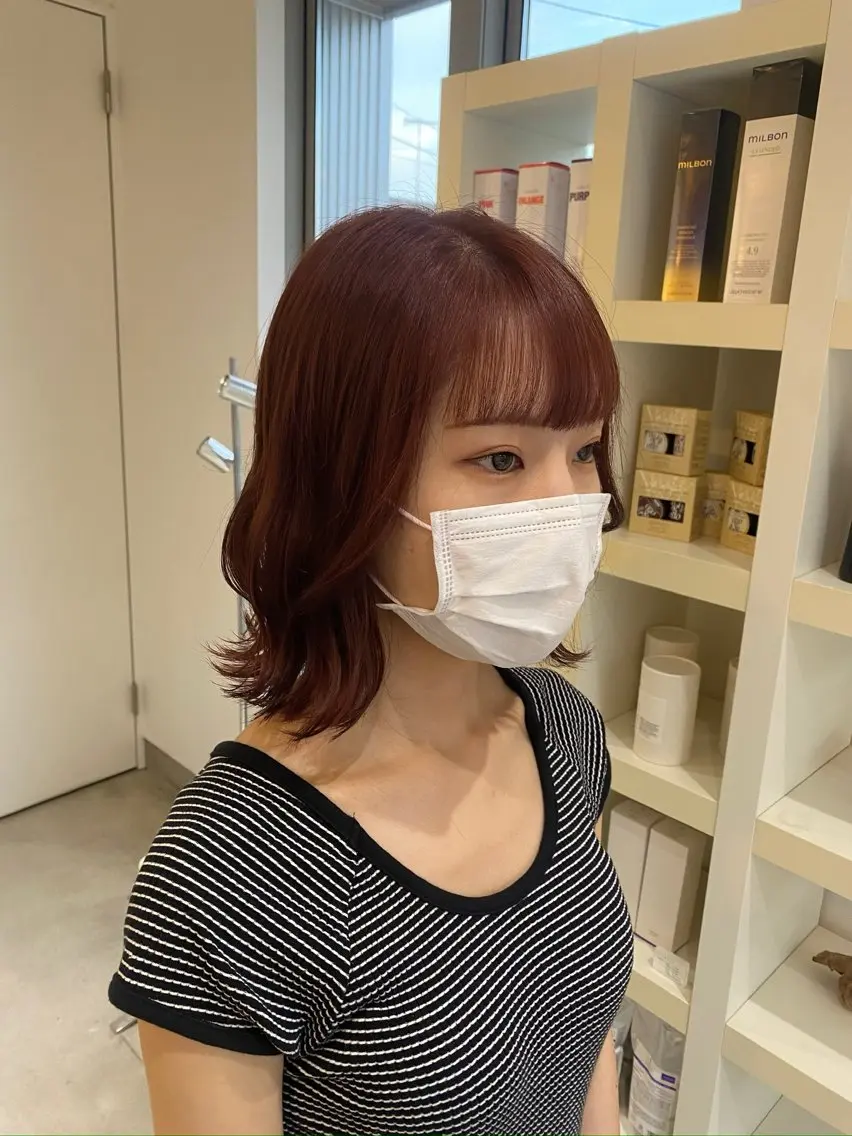 ミディアム カラー ブラウンカラー 堀越 美羽のヘアスタイル