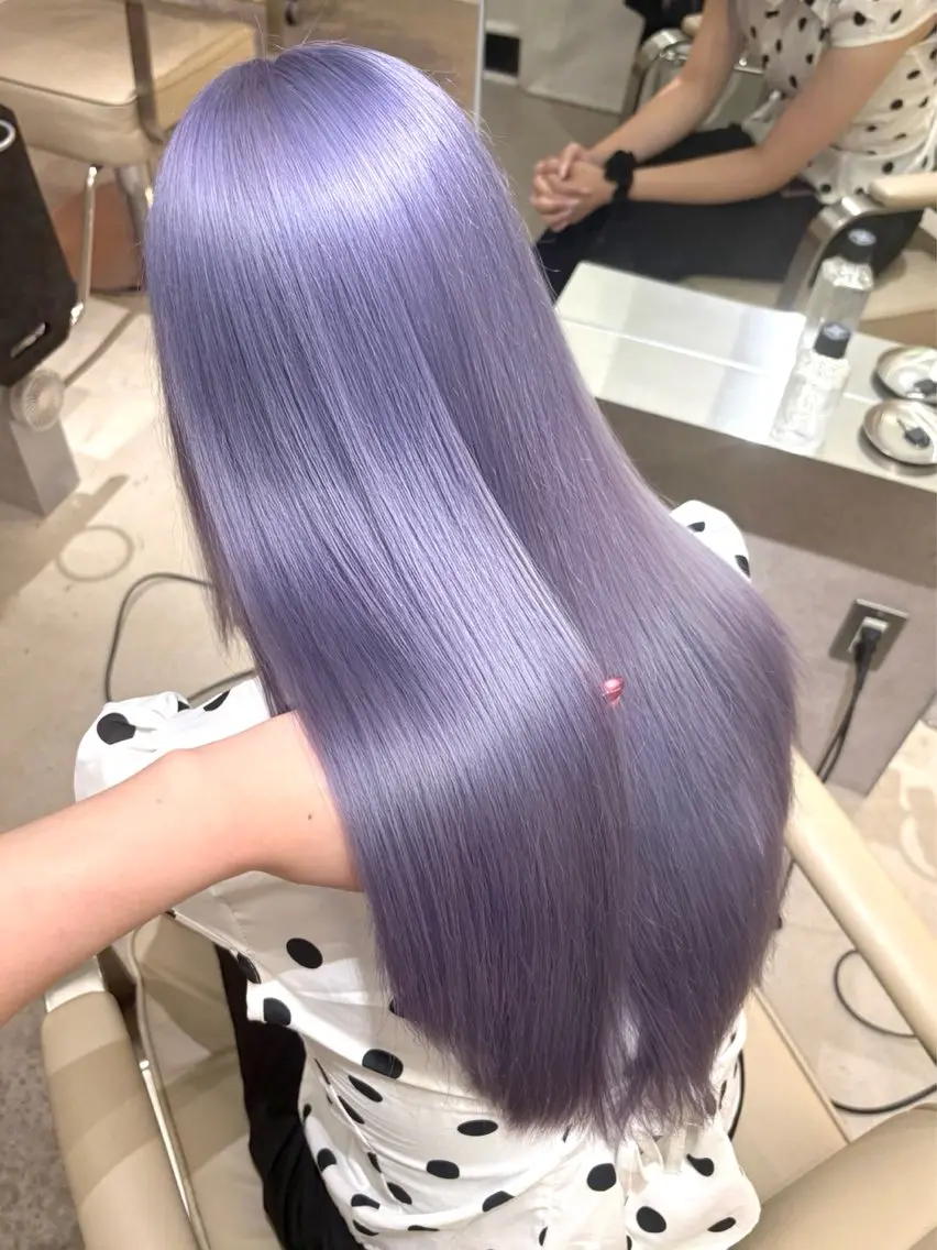 ロング カラー ヘアカラー トリートメント 🤍ハイトーン/原宿 渋谷/Kanau🥀のヘアスタイル