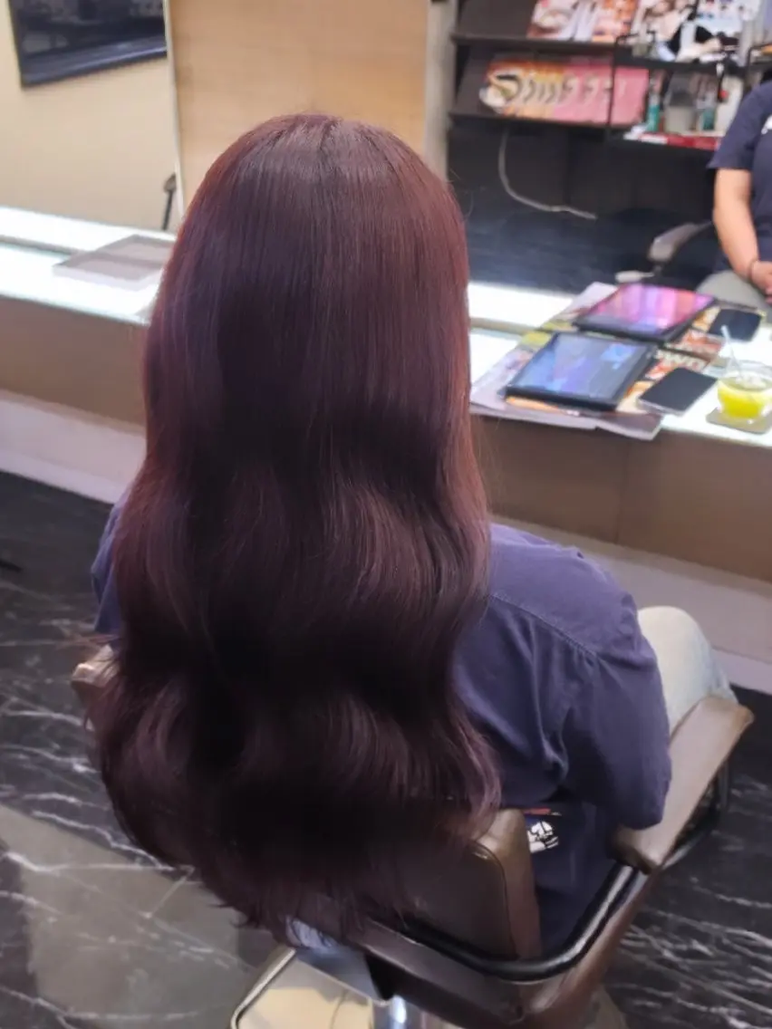 ロング カラー レッドカラー ヘアカラー Log  nanaka🎀のヘアスタイル