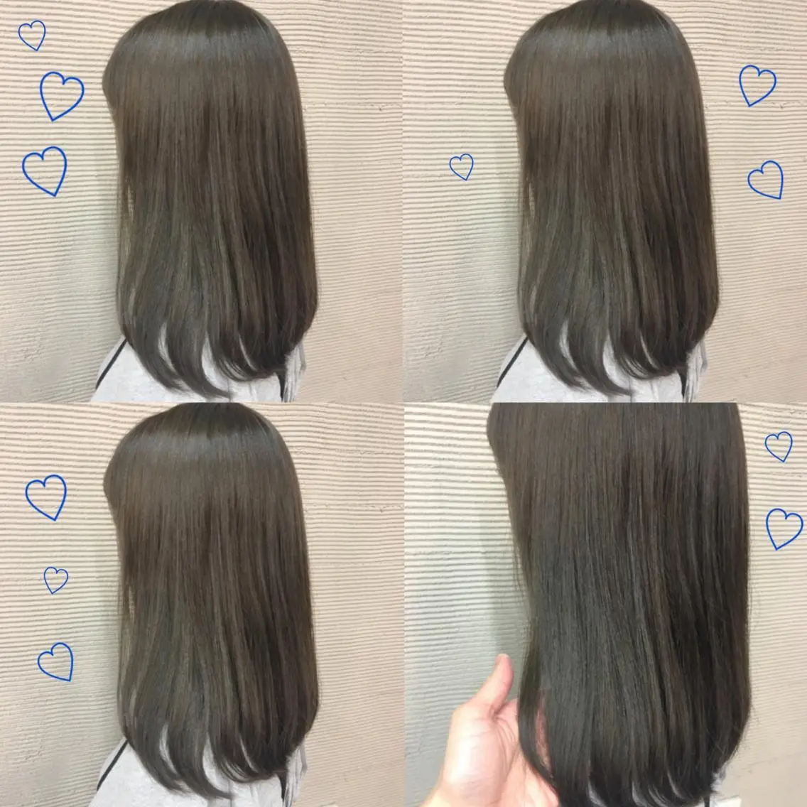 セミロング カラー ブルーカラー ブルージュ イルミナカラー 韓国ヘア得意❤︎森澤 悠佳のヘアスタイル