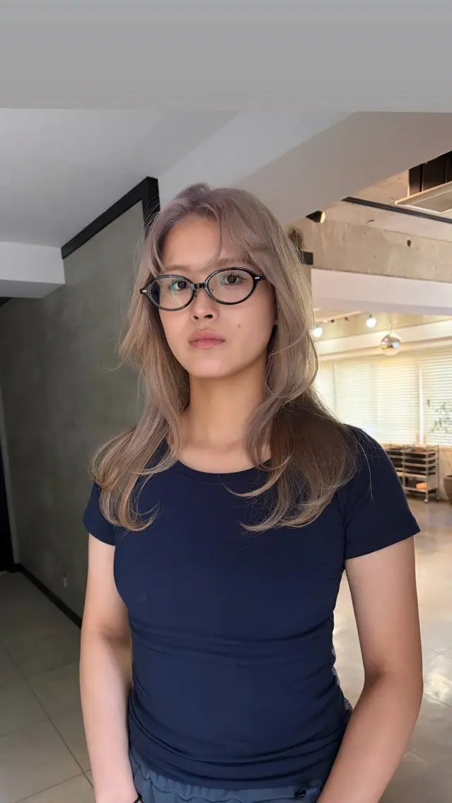ロング カラー カット ヘアカラー トリートメント タナカ カナ🫧のヘアスタイル