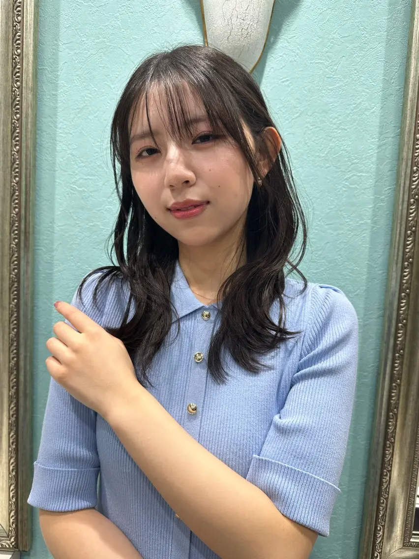 ロング レイヤーカット ヘアカラー 山下/高田馬場 /美髪/透明感カラーのヘアスタイル