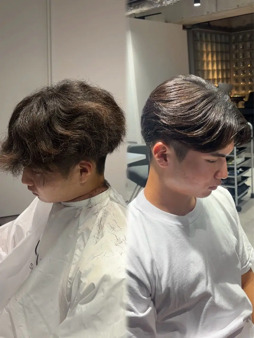 パーマ メンズ 縮毛矯正 メンズ縮毛矯正 ulus高森蓮のヘアスタイル